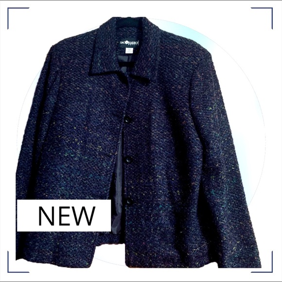 Sag Harbor Jackets & Blazers - Suit Jacket Womens- Sag Harbor Blazer Women's Size 12 Petite Tweed